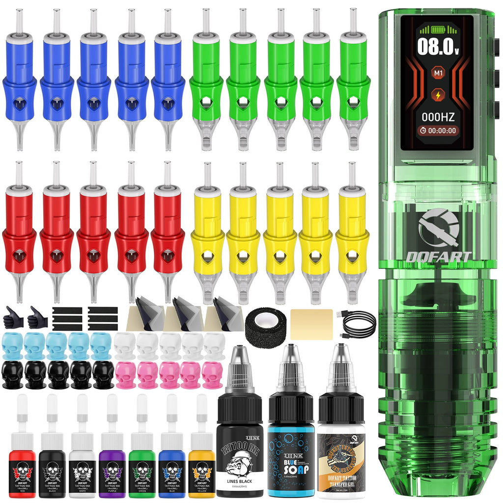 DQFART LCD Color Screen Wireless Tattoo Gun Kit 1.47 Inch product image 3