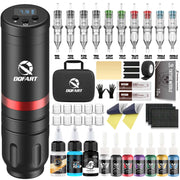 DQFART WTK-158 Wireless Tattoo Gun Kit LED Display color tattoo pen kit product image 3
