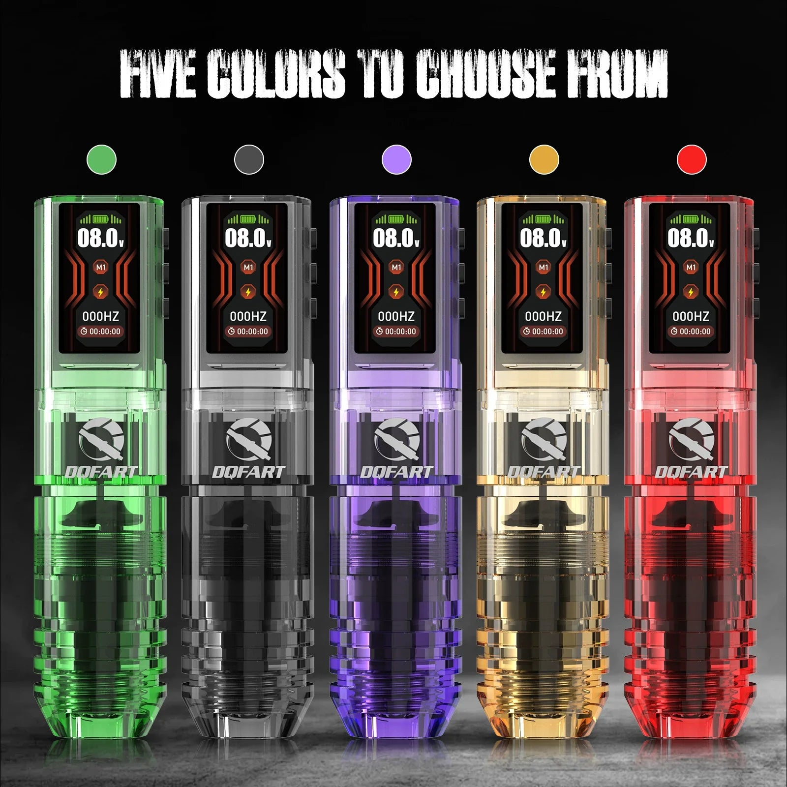DQFART Acrylic Color Screen Wireless Tattoo Pen 1600mAh product image 4