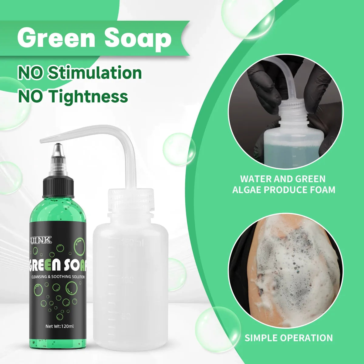 UINK Blue Soap 120ml Tattoo Cleaning Kit product image 4