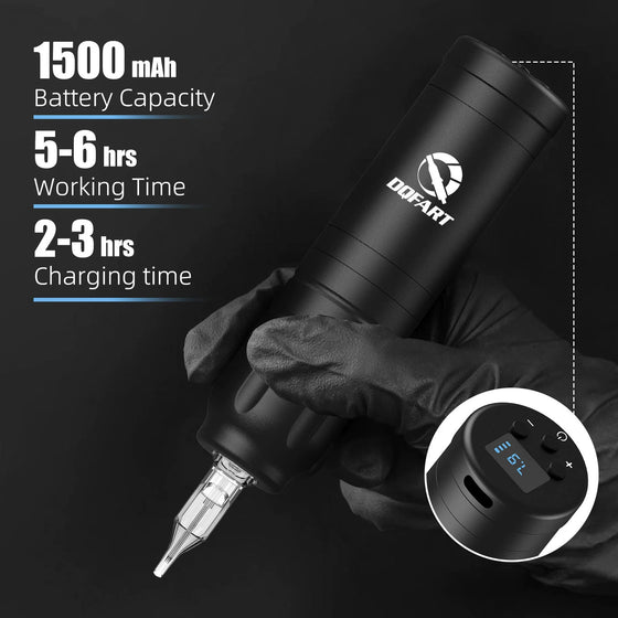 DQFART WTK-153K Wireless Tattoo Gun Kit LED Display product image 4