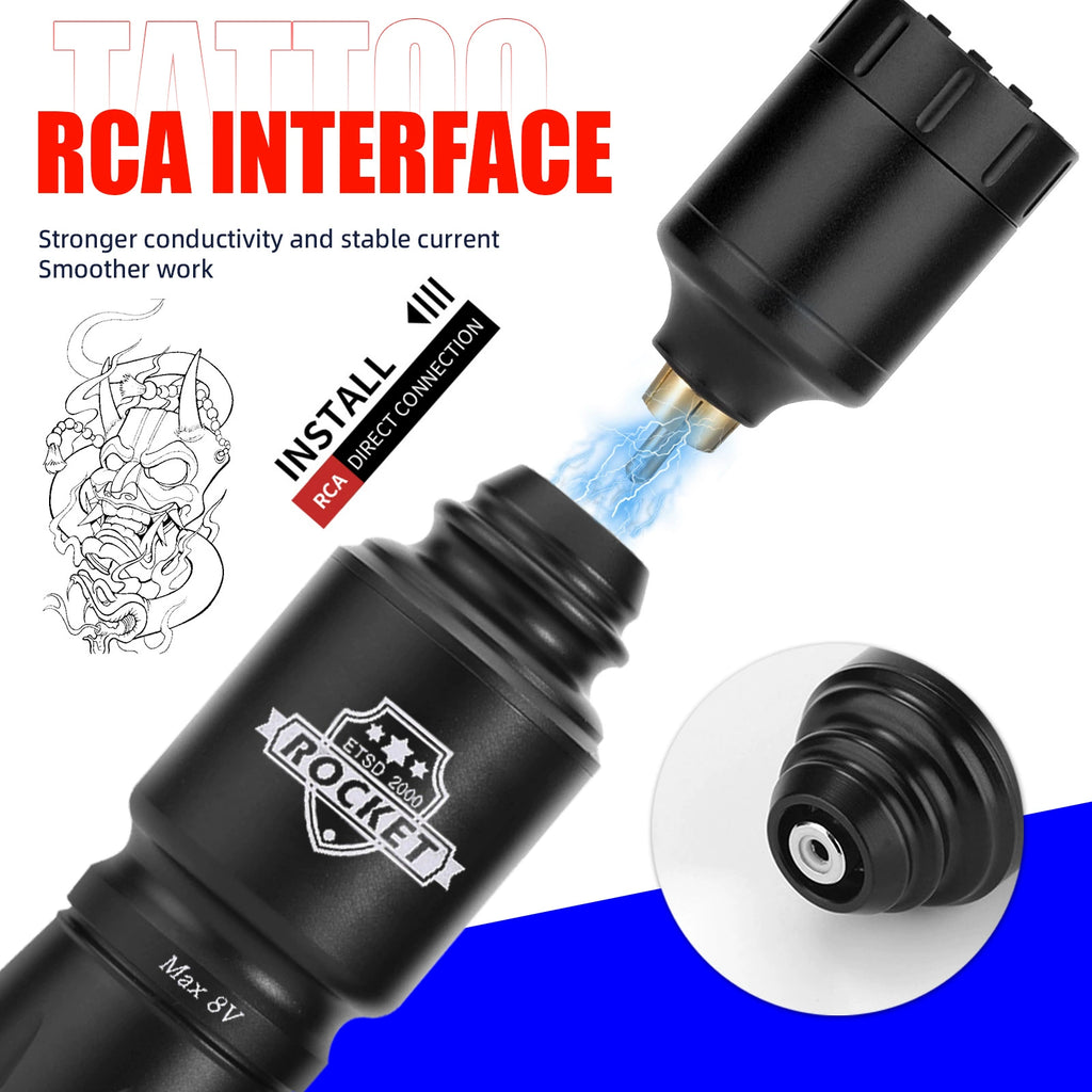 DQFART Rocket Short Pen Wireless Tattoo Gun Kit 1500mAh product image 4