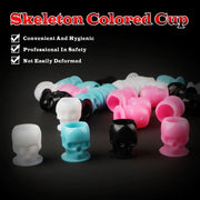 Skull Tattoo Ink Cups 100 Pack and 20 Pack for Tattoo Artists