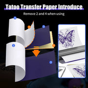 DQFART and UINK Tattoo Transfer Paper 10 Sheets for Tattoo Stencils