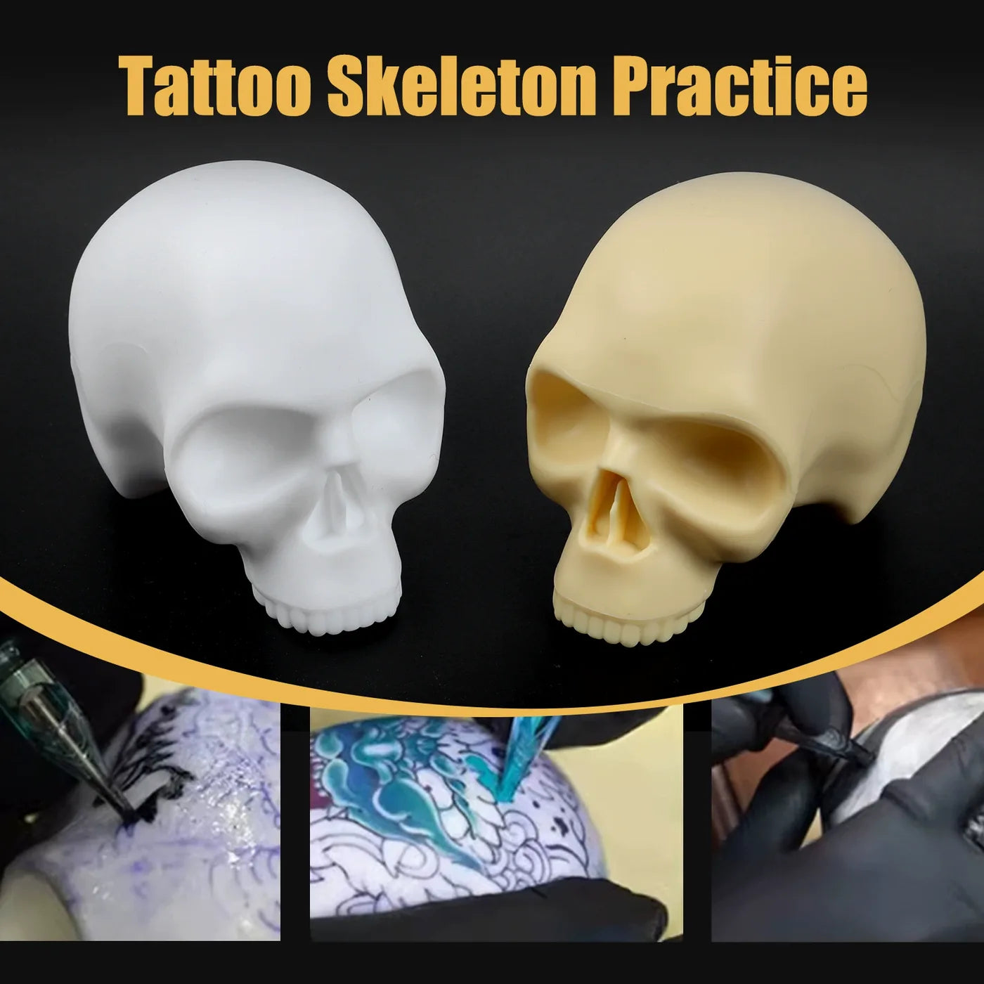DQFART 3D Skull Tattoo Practice Head Model product image 4