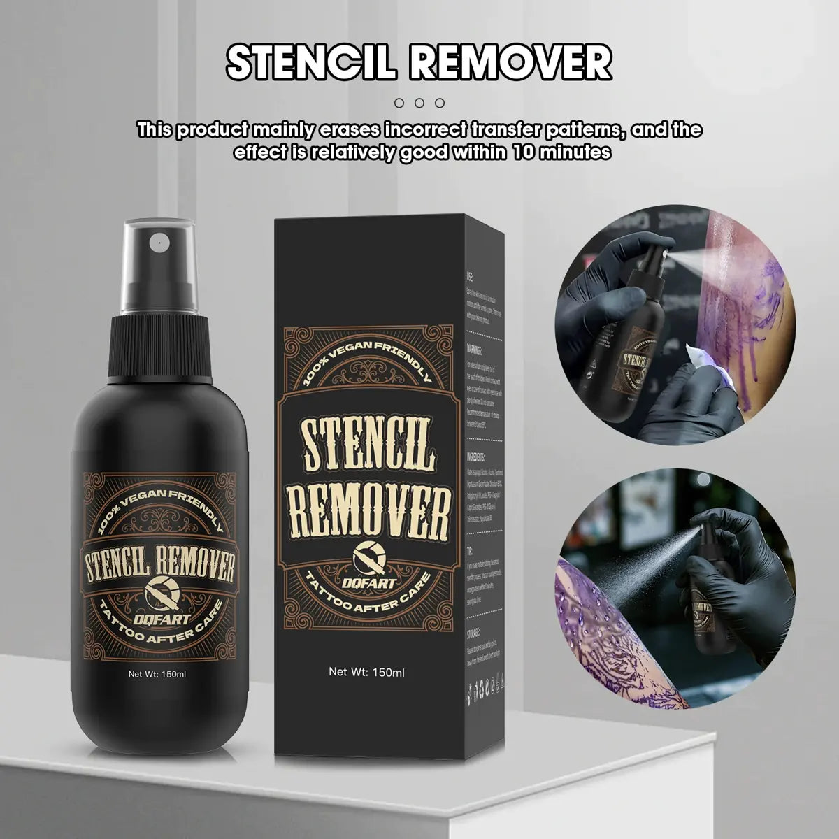 DQFART Tattoo Stencil Remover Spray 150ml product image 4