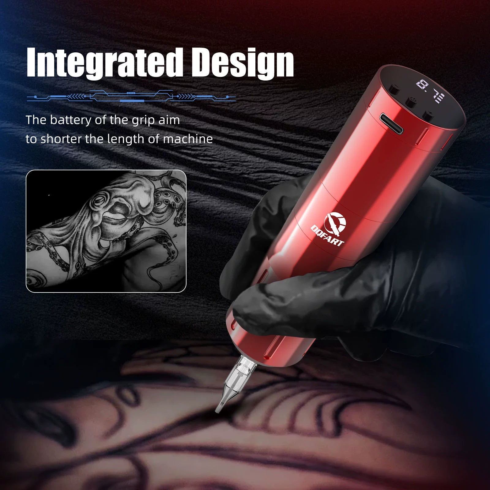 DQFART Wireless Tattoo Gun Kit Battery Pen Set product image 4