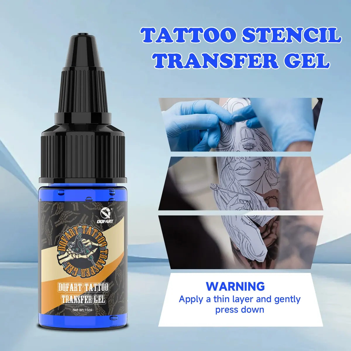 DQFART 15ml Tattoo Transfer Gel Trial Bottle product image 4