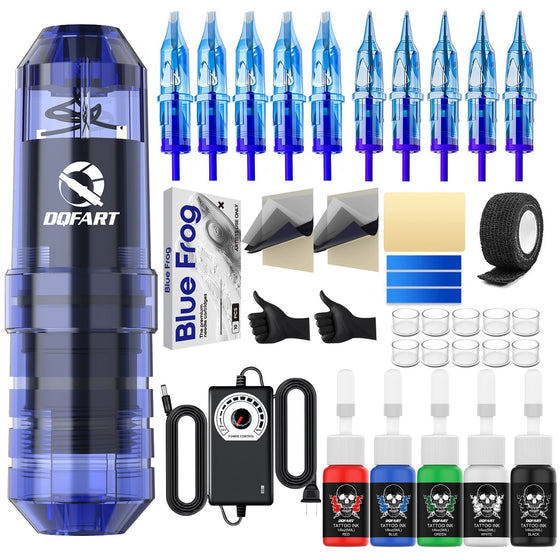 DQFART WTK-106 Beginner Tattoo Gun Kit color tattoo pen kit product image 5