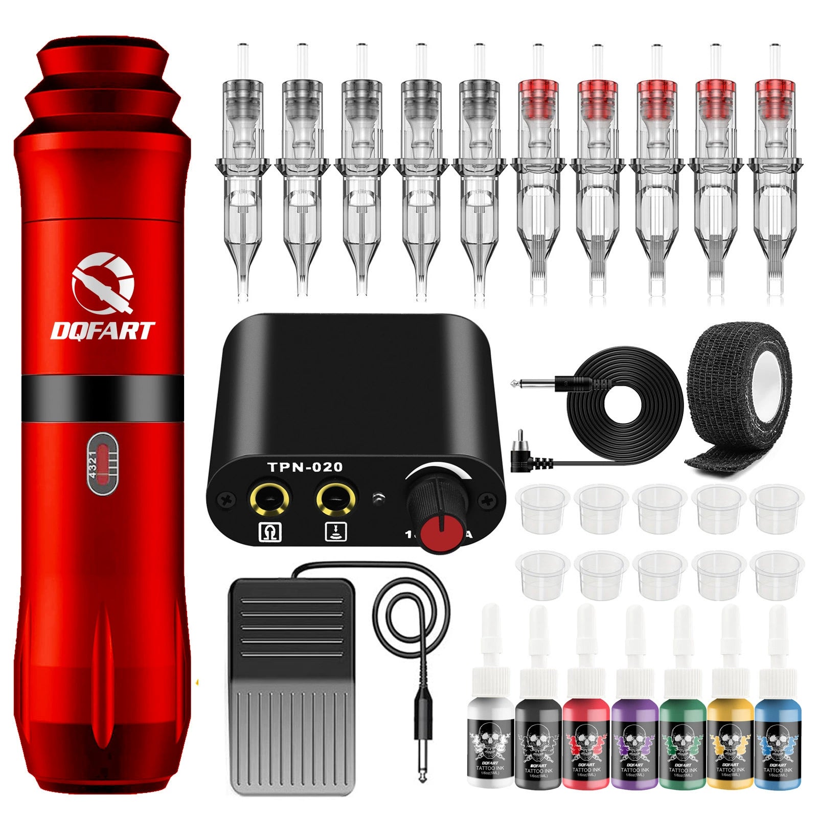 DQFART Rocket V8 Tattoo Gun Kit with Ink product image 5