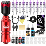 DQFART WTK-137 Rocket Short Pen Kit, Battery and Parts Tattoo Gun Kit for Tattoo Artists