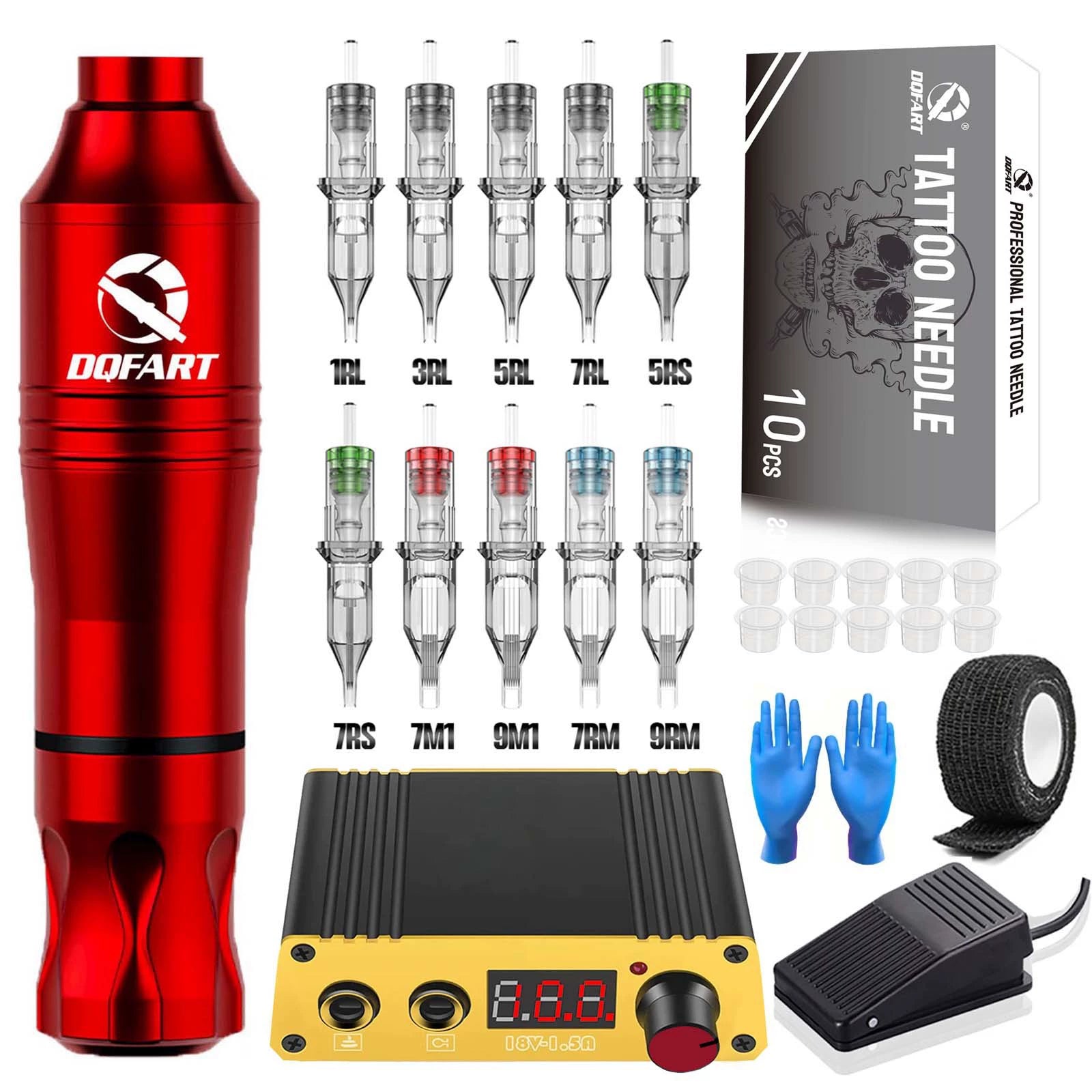 DQFART Robert Wired Tattoo Gun Kit with 1.5A Power Supply product image 5